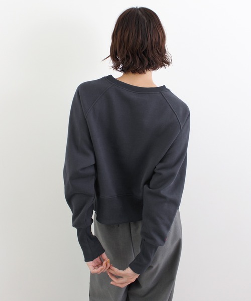 ABYS(アビス)の「【新色追加】ロゴ刺繍裏起毛ショート丈トレーナー(スウェット・レディース・レッド/ブラウン/イエロー/ネイビー/ピンク/杢グレー・FREE)」の13枚目の写真