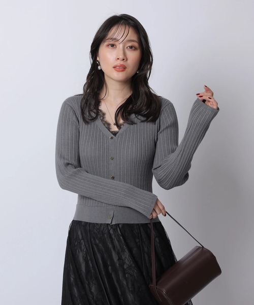 Apuweiser-riche（アプワイザーリッシェ）の「レーストリムドッキングワンピース（ワンピース・レディース・オフホワイト/チャコールグレー/ブラック/ブルーグレー・1/2）」の14枚目の写真