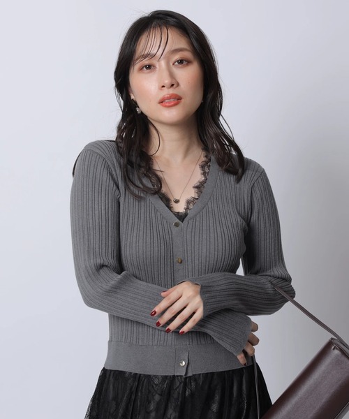 レーストリムドッキングワンピース（ワンピース）｜Apuweiser-riche