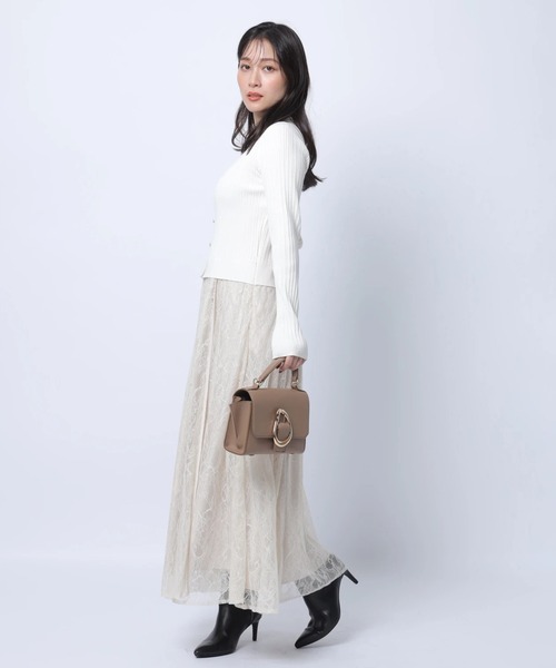 Apuweiser-riche（アプワイザーリッシェ）の「レーストリムドッキングワンピース（ワンピース・レディース・オフホワイト/チャコールグレー/ブラック/ブルーグレー・1/2）」の22枚目の写真