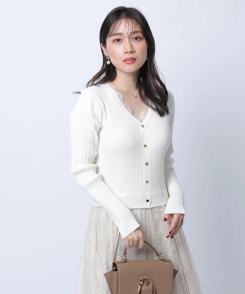 レーストリムドッキングワンピース（ワンピース）｜Apuweiser-riche