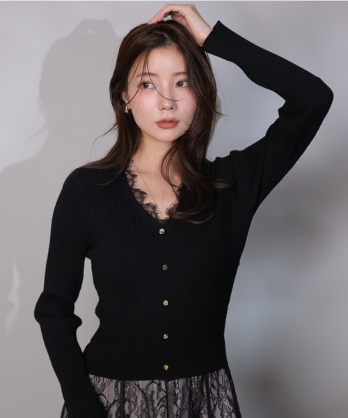 レーストリムドッキングワンピース（ワンピース）｜Apuweiser-riche