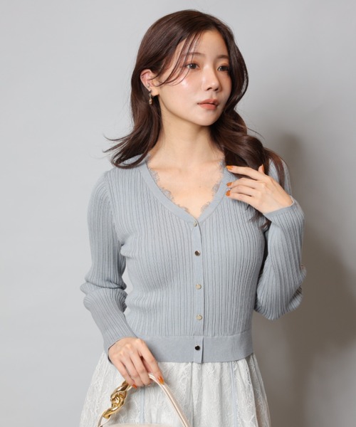 レーストリムドッキングワンピース（ワンピース）｜Apuweiser-riche