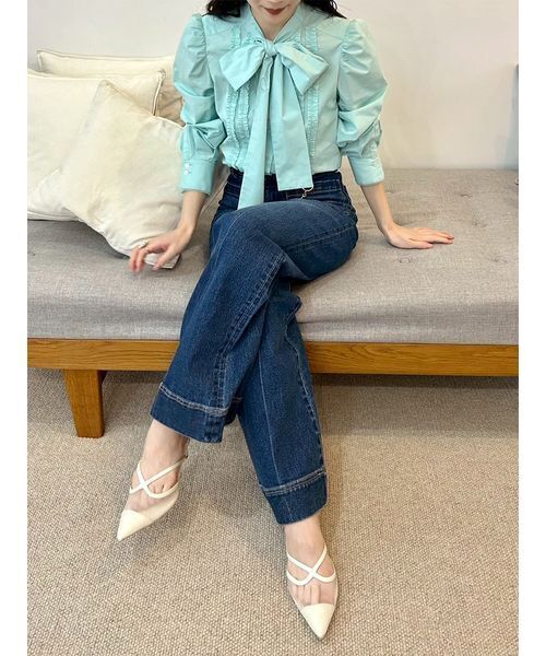 LILY BROWN ボウタイフリルレースブラウス ボウタイフリルレースブラウス（シャツ/ブラウス）｜LILY BROWN