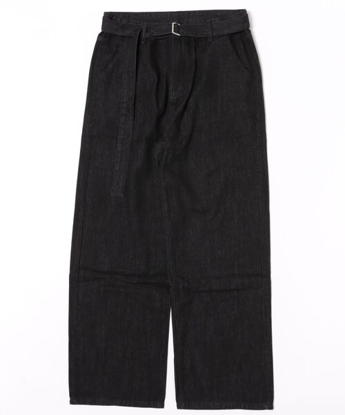 JOHNNY WOLF（ジョニーウルフ）の「NJORD ベルテッド ワイドバギー デニム スラックス（デニムパンツ・メンズ・ブラック・S/M/L）」の6枚目の写真