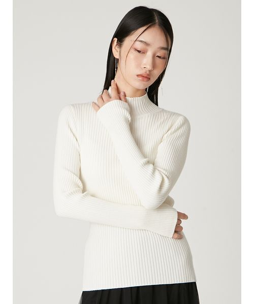 FRAY I.D(フレイアイディー)の「ウールシルクリブニットハイネックプルオーバー(ニット/セーター・レディース・レッド/アイボリー/その他/グレー・F)」の13枚目の写真