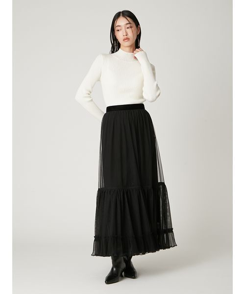 FRAY I.D(フレイアイディー)の「ウールシルクリブニットハイネックプルオーバー(ニット/セーター・レディース・レッド/アイボリー/その他/グレー・F)」の16枚目の写真