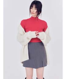 FRAY I.D | ウールシルクリブニットハイネックプルオーバー(ニット/セーター)