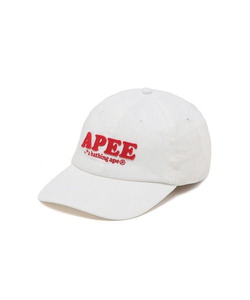A BATHING APE(アベイシングエイプ)の「FELT LOGO BASEBALL CAP #1(キャップ・レディース・ピンク/オリーブ/アイボリー/ベージュ/ネイビー・FREE)」の2枚目の写真