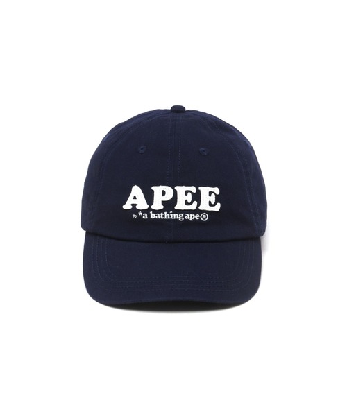 A BATHING APE(アベイシングエイプ)の「FELT LOGO BASEBALL CAP #1(キャップ・レディース・ピンク/オリーブ/アイボリー/ベージュ/ネイビー・FREE)」の9枚目の写真