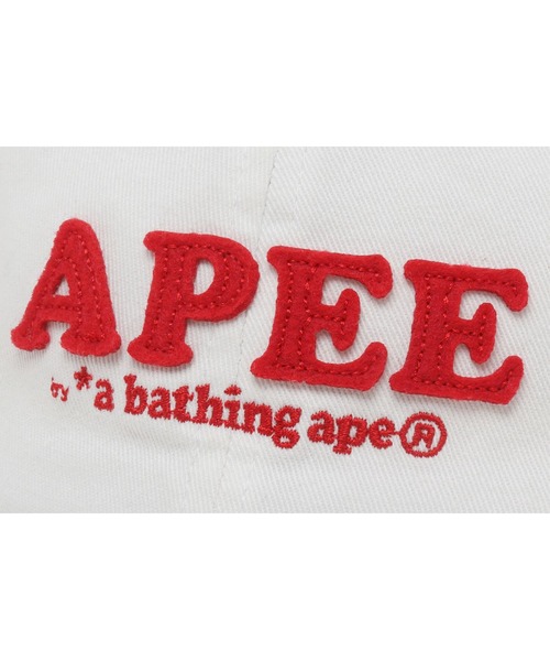 A BATHING APE(アベイシングエイプ)の「FELT LOGO BASEBALL CAP #1(キャップ・レディース・ピンク/オリーブ/アイボリー/ベージュ/ネイビー・FREE)」の16枚目の写真