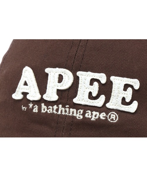 A BATHING APE(アベイシングエイプ)の「FELT LOGO BASEBALL CAP #1(キャップ・レディース・ピンク/オリーブ/アイボリー/ベージュ/ネイビー・FREE)」の17枚目の写真