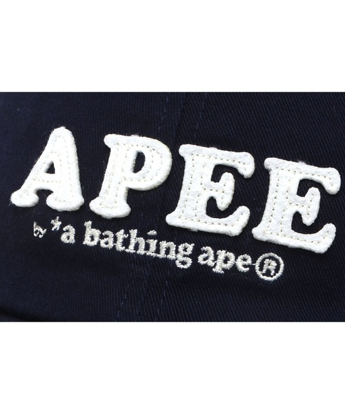A BATHING APE(アベイシングエイプ)の「FELT LOGO BASEBALL CAP #1(キャップ・レディース・ピンク/オリーブ/アイボリー/ベージュ/ネイビー・FREE)」の19枚目の写真