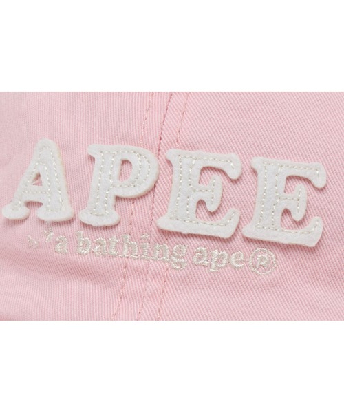 A BATHING APE(アベイシングエイプ)の「FELT LOGO BASEBALL CAP #1(キャップ・レディース・ピンク/オリーブ/アイボリー/ベージュ/ネイビー・FREE)」の20枚目の写真