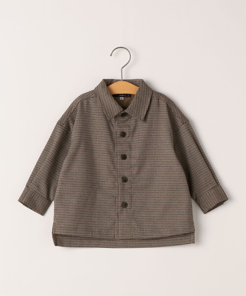 SHIPS KIDS:90cm / 千鳥柄 チェック シャツ アウター