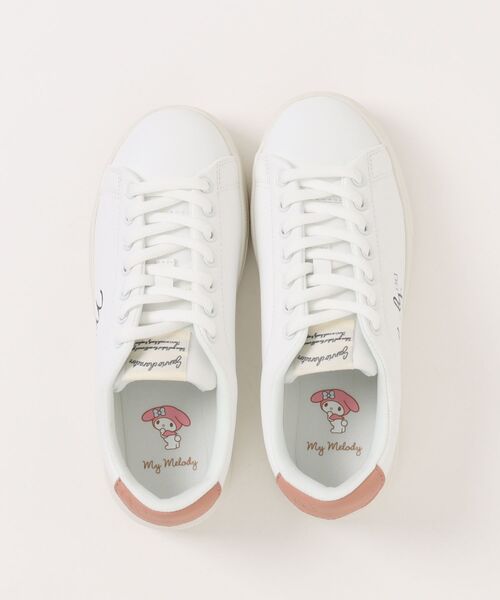 sanrio（サンリオ）の「【sanrio】サンリオ キャラクターロゴコートタイプスニーカー 1501（スニーカー・レディース・ホワイト×パープル/ブラック×ホワイト/ホワイト×ピンク/ホワイト×グリーン・22.5cm/23.0cm/23.5cm/24.0cm/24.5cm）」の7枚目の写真