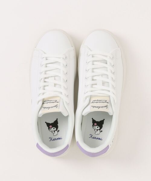 sanrio（サンリオ）の「【sanrio】サンリオ キャラクターロゴコートタイプスニーカー 1501（スニーカー・レディース・ホワイト×パープル/ブラック×ホワイト/ホワイト×ピンク/ホワイト×グリーン・22.5cm/23.0cm/23.5cm/24.0cm/24.5cm）」の8枚目の写真