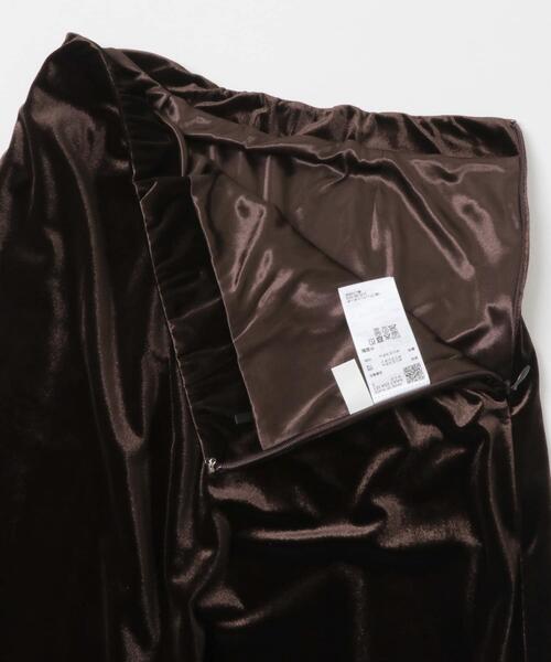 SENSE OF PLACE by URBAN RESEARCH（センスオブプレイスバイアーバンリサーチ）の「『TALLサイズ/WEB限定』ベロアナロースカート（スカート・レディース・グレー/ブラウン/ベージュ・TALL/MEDIUM/SMALL）」の11枚目の写真