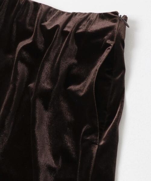 SENSE OF PLACE by URBAN RESEARCH（センスオブプレイスバイアーバンリサーチ）の「『TALLサイズ/WEB限定』ベロアナロースカート（スカート・レディース・グレー/ブラウン/ベージュ・TALL/MEDIUM/SMALL）」の12枚目の写真