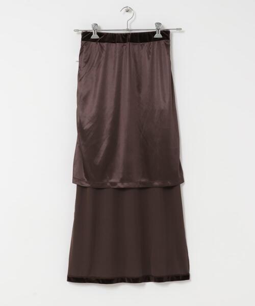 SENSE OF PLACE by URBAN RESEARCH（センスオブプレイスバイアーバンリサーチ）の「『TALLサイズ/WEB限定』ベロアナロースカート（スカート・レディース・グレー/ブラウン/ベージュ・TALL/MEDIUM/SMALL）」の14枚目の写真