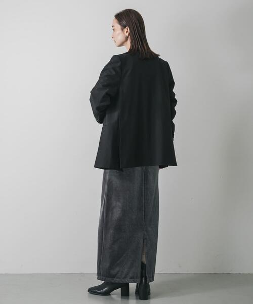 SENSE OF PLACE by URBAN RESEARCH（センスオブプレイスバイアーバンリサーチ）の「『TALLサイズ/WEB限定』ベロアナロースカート（スカート・レディース・グレー/ブラウン/ベージュ・TALL/MEDIUM/SMALL）」の22枚目の写真