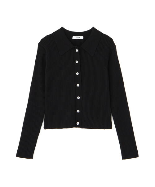 FREE'S MART（フリーズマート）の「◆〈ＭＦＭ〉きらきらボタン襟ニット（ニット/セーター・レディース・グレー/ブラック/ピンク/ホワイト/ネイビー・ﾌﾘ-）」の6枚目の写真