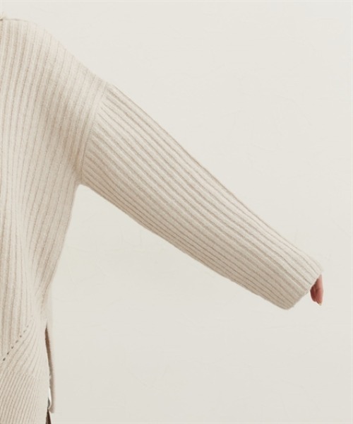 nissen(ニッセン)の「ふんわり起毛ワイドリブニットフーディー(ニット/セーター・レディース・モカ/ライトベージュ・M)」の10枚目の写真