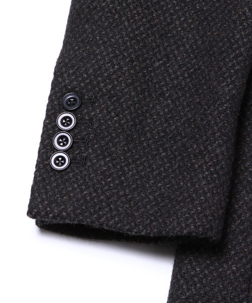 AMERICAN RAG CIE（アメリカンラグシー）の「AMERICAN RAG CIE ツイードチェスターコート（チェスターコート・メンズ・ブラック×ホワイト/ブラック×ブラック/ブラック×グリーン・3/2/1）」の11枚目の写真