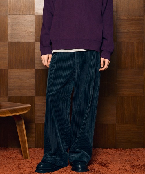 MAISON SPECIAL(メゾンスペシャル)の「《UNISEX》Wide-Wale Corduroy One-Tuck Pants/ワイドウェールコーデュロイワンタックパンツ【MAISON SPECIAL/メゾンスペシャル】(その他パンツ・メンズ・ブラウン/チャコールグレー/ブラック/アイボリー・1/0/2)」の3枚目の写真