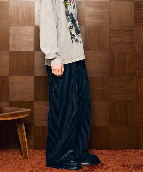 UNISEX》Wide-Wale Corduroy One-Tuck Pants/ワイドウェール