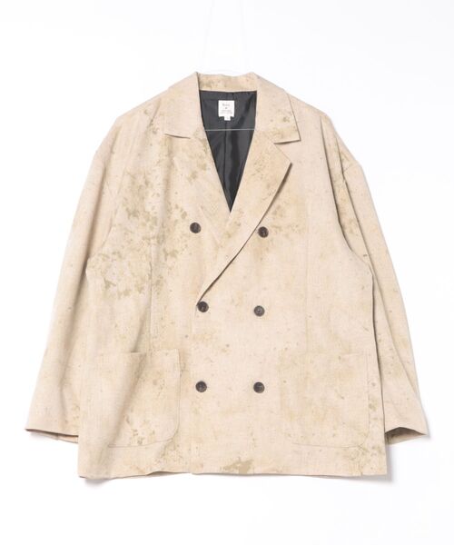 Revo.(レボ)の「【Revo./レヴォ】ダメージジャガード ダブルテーラードジャケット(テーラードジャケット・メンズ・チャコールグレー/アイボリー・M/L)」の2枚目の写真