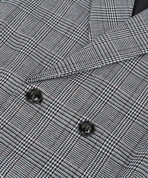 Cloudstyle(クラウドスタイル)の「【Cloudstyle】ダブルブレスト チェック柄 スーツベスト ジレ(スーツベスト・メンズ・ライトグレー/ブラウン/ダークグレー・MEDIUM/LARGE/X-LARGE/XX-LARGE)」の16枚目の写真