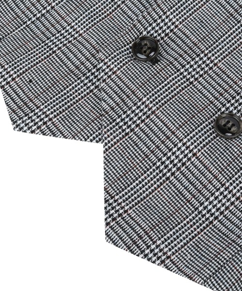 Cloudstyle(クラウドスタイル)の「【Cloudstyle】ダブルブレスト チェック柄 スーツベスト ジレ(スーツベスト・メンズ・ライトグレー/ブラウン/ダークグレー・MEDIUM/LARGE/X-LARGE/XX-LARGE)」の18枚目の写真