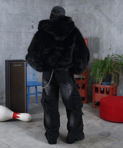 ILL'S(イルズ)の「AW 3Dポケット デニム カーゴパンツ メンズ レディース ユニセックス 【ILL'S】(カーゴパンツ・メンズ・ブラック/ブルー・M/L)」の13枚目の写真