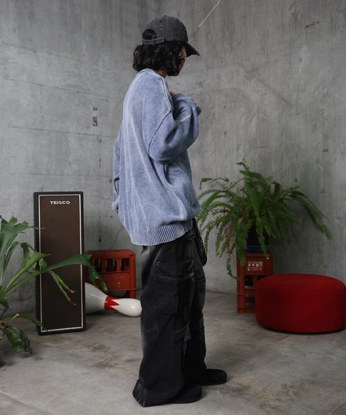 ILL'S(イルズ)の「AW 3Dポケット デニム カーゴパンツ メンズ レディース ユニセックス 【ILL'S】(カーゴパンツ・メンズ・ブラック/ブルー・M/L)」の16枚目の写真