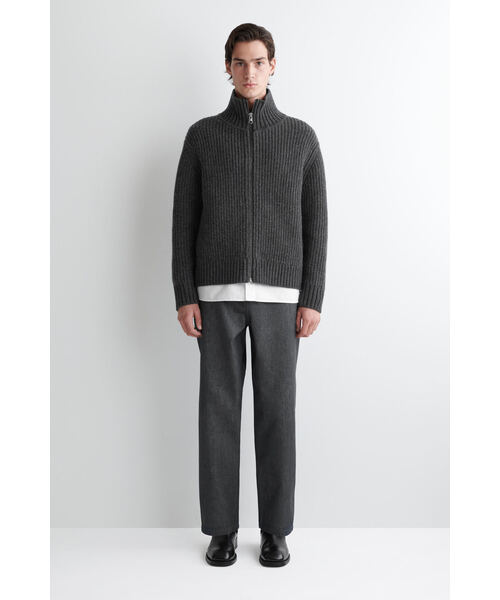 ファンネルネックニットウールジャケット（ニット/セーター）｜COS
