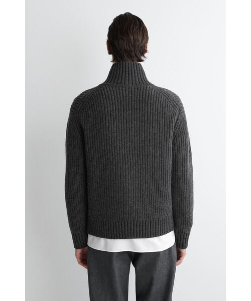 ファンネルネックニットウールジャケット（ニット/セーター）｜COS