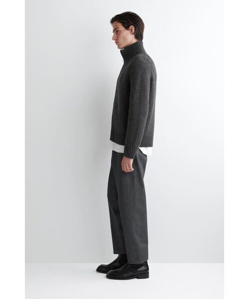 ファンネルネックニットウールジャケット（ニット/セーター）｜COS