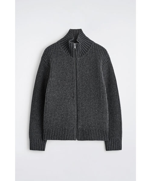 ファンネルネックニットウールジャケット（ニット/セーター）｜COS