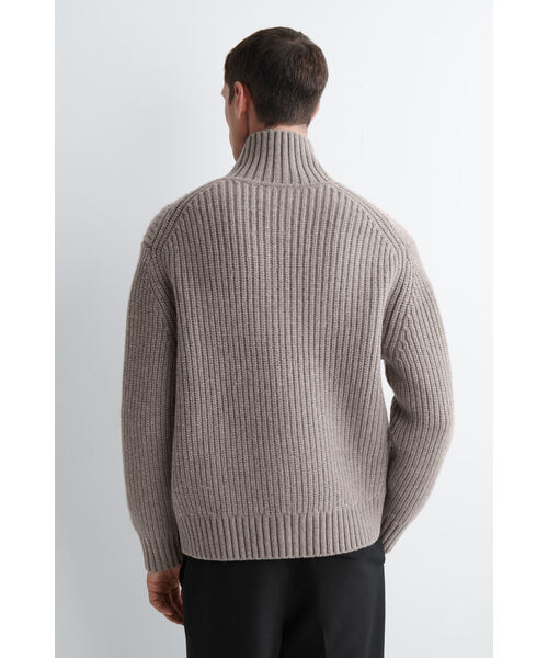 ファンネルネックニットウールジャケット（ニット/セーター）｜COS