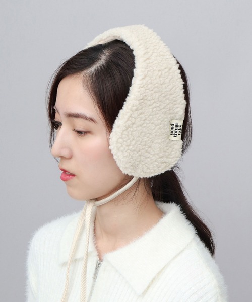 セール】2WAY シープボア ボンネット 耳当て ネックウォーマー セール】2WAY シープボア ボンネット 耳当て ネックウォーマー