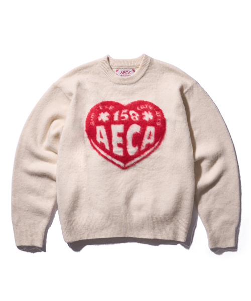 AECA(エイカ)の「AECA LOVE DOODLE KNIT-IVORY(ニット/セーター・レディース・その他・MEDIUM/LARGE/SMALL/W)」の1枚目の写真