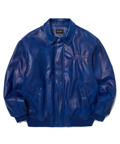 PIERROT LEATHER JK (NAVY)
