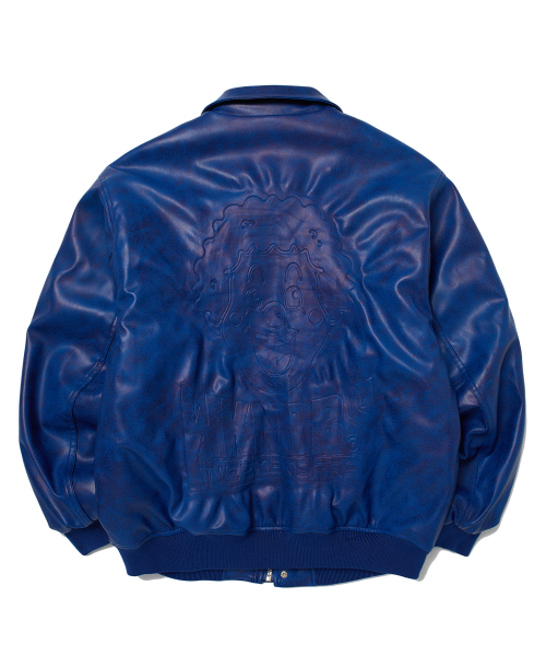 PIERROT LEATHER JK (NAVY)（ライダースジャケット）｜WKNDRS（ウィー 