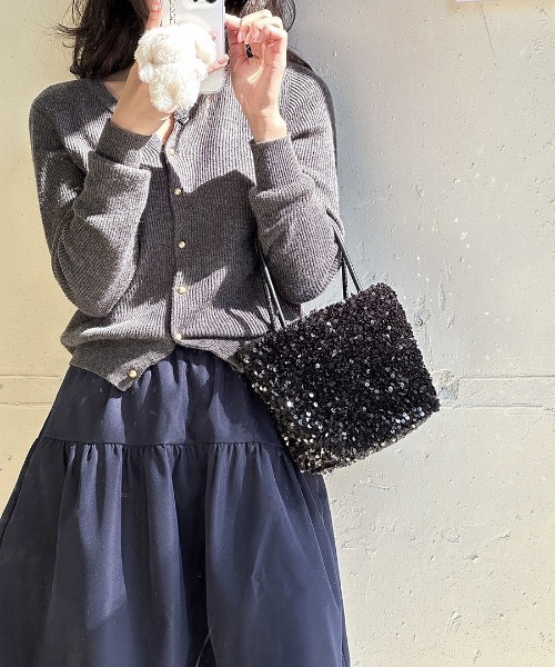 BACKYARD FAMILY(バックヤードファミリー)の「パーティーバッグ スパンコール トートバッグ 2way(トートバッグ・レディース・シルバー/ブラックミックス/ブラック・FREE)」の5枚目の写真