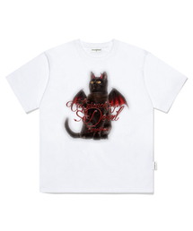 ESCAPEFROM（エスケープフロム）の「Cat Prince Devil Print Overfit Short Sleeve Tee White（Tシャツ/カットソー）」