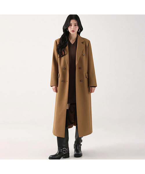 AVANDRESS(アバンドレス )の「Anna Double Long Coat CAMEL(チェスターコート・レディース・キャメル・SMALL/MEDIUM)」の1枚目の写真