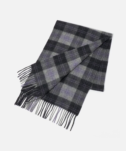 green label relaxing（グリーンレーベルリラクシング）の「カシミヤ 100 トラッド マフラー（マフラー・メンズ・ライトグレー/ネイビー/ベージュ/ダークグレー/レッド/イエロー/パープル/ダークグリーン/グレー系・FREE）」の8枚目の写真