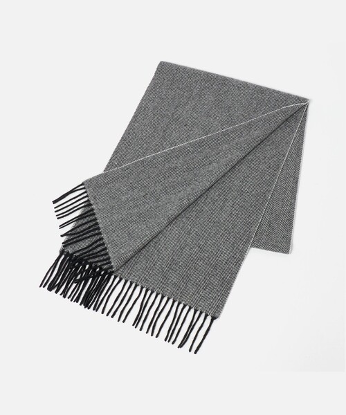 green label relaxing（グリーンレーベルリラクシング）の「カシミヤ 100 トラッド マフラー（マフラー・メンズ・ライトグレー/ネイビー/ベージュ/ダークグレー/レッド/イエロー/パープル/ダークグリーン/グレー系・FREE）」の10枚目の写真