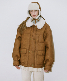 SINOON（シヌーン）の「[YENA wearing] Vintage Mustang Jacket (Light Brown)（ムートンコート）」